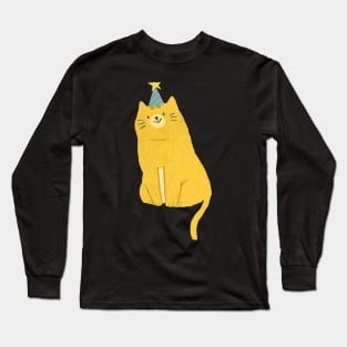 Cute Party Cat Long Sleeve T-Shirt